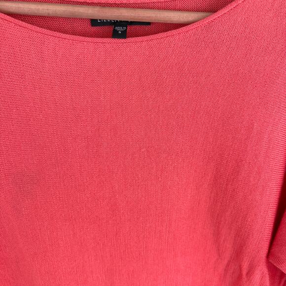 Eileen Fisher Merino Wool Tunic Sweater S Pink Coastal Capsule Minimalist Prep - Picture 5 of 6